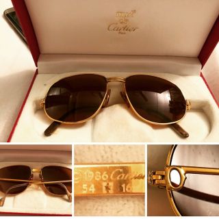Vintage 1986 Must De Cartier Paris 18k Solid Gold Eye Glass Rare