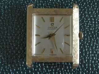 Omega Rare Square Gold Filled Automatic Vintage Wristwatch