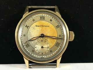 Rare Vintage Girard Perregaux Sea Hawk 14k Gold Watch / Swiss Made