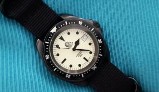 Vintage Nautilus Submariner Divers Watch - Monnin Heuer 844 Jumbo Style