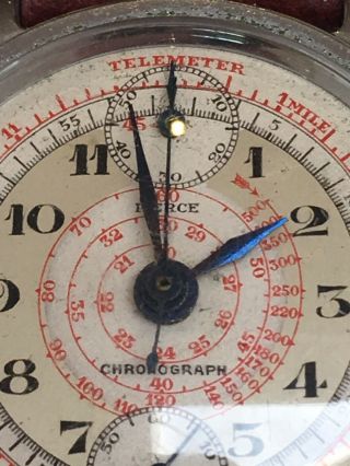 Vintage Pierce Military Single Pusher Chronograph Telemeter Watch Spares Repair 2