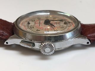 Vintage Pierce Military Single Pusher Chronograph Telemeter Watch Spares Repair 3