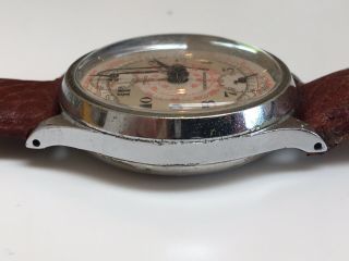 Vintage Pierce Military Single Pusher Chronograph Telemeter Watch Spares Repair 4