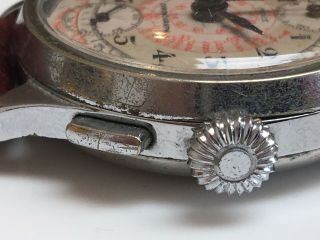 Vintage Pierce Military Single Pusher Chronograph Telemeter Watch Spares Repair 5