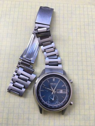 Seiko Chronograph Five Hands 7016 - 7000 Stainless Steel