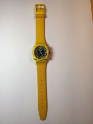 1984 Vintage Swatch Watch GJ400 Yellow Racer Exc with Guard 5