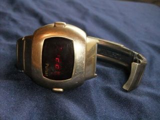 Vintage Pulsar P3 Date/Command LED Watch 14kgf Case As - Is For Repair 12