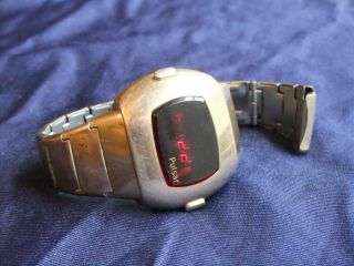 Vintage Pulsar P3 Date/command Led Watch 14kgf Case As - Is For Repair
