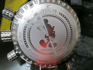Invicta Disney Mickey Mouse Limited Edition Black & Red Chronograph Watch 22733 5