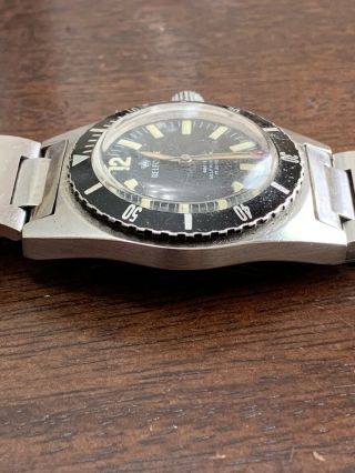 Belforte Watch 666 FT Diver w/Patina,  SS Case,  Self Winding,  For Part. 3