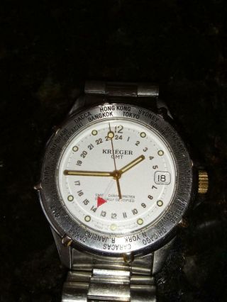 Vintage Krieger Gmt Chronometer Watch