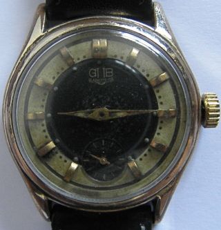 Very Rare " Gub - Glashutte " - - Gold Plated - 20 Mikrons - Germany Wrist Watch Men,  S