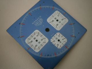 And Heuer Monaco Dial For Ref.  : 73633 Blue Valjoux 7736