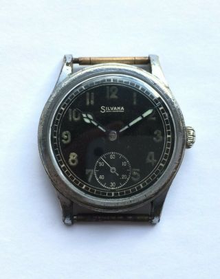 100 Silvana Vintage Watch Dienstuhr " Dh " Militäruhr Aus Der Zeit Ww 2