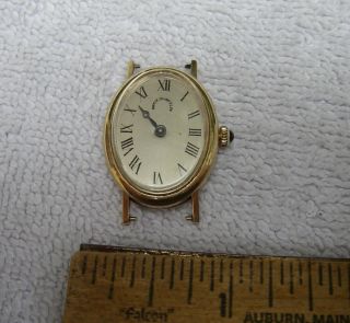 Vintage Shreve Crump & Low Ladies 14k Gold Oval Watch - Concord 17j Mvmt - Runs