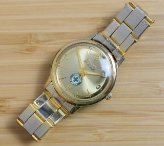 1965 Vintage Bulova 30 Jewel Automatic Gold Plated Watch Noble Drilling Presenta