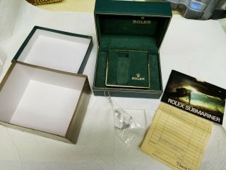 Vintage Rolex Submariner Watch Box Booklet Receipt