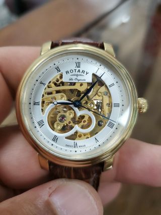 Rotary Gs90506/06 Les Originales Swiss Mens Jura Automatic Watch $865 Retail