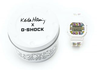 Casio G - Shock X Keith Haring Dw56000keith - 7 White Limited Edition Collaboration