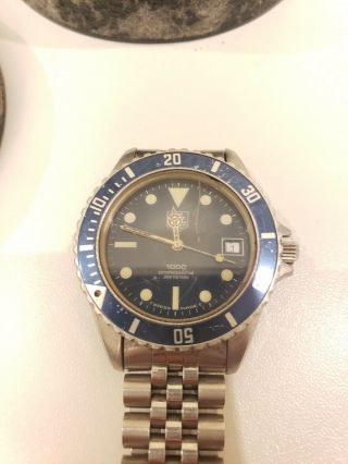 TAG HEUER 1000 PROFESSIONAL 200 M WATCH BLUE DIAL AND BEZEL 980 613 n 3