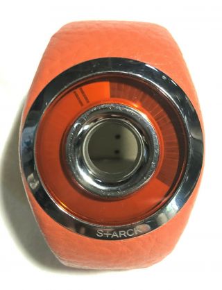 RARE Philippe Starck Orange Leather O RING Digital FOSSIL Watch w Box 3