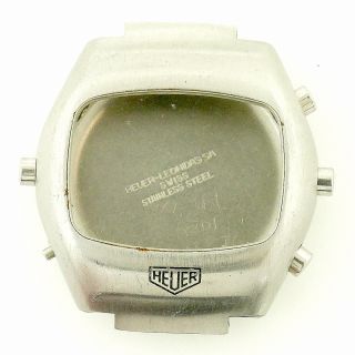 Heuer 100.  703 Chronosplit Lcd/lcd Watch Stainless Steel Case