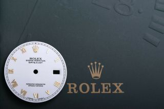 Rolex Mens Skinny White Roman Dial For Model 16013 - 16233 Fcd9274