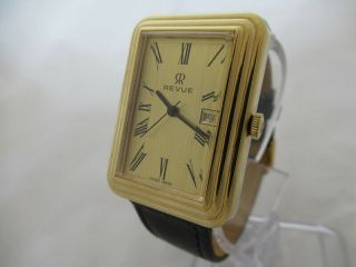Nos Swiss Made Automatic Date Gold Plated Men 