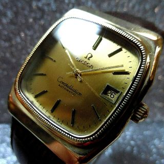 Vintage Omega Constellation Chronometer Gold Capped Automatic Mens Watch