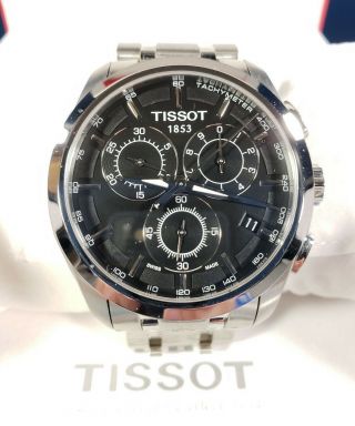 Tissot 1853 Couturier Chronograph T035617a Mens Stainless Steel Black Dial Watch