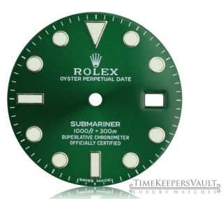 To Fit Rolex Submariner Steel Red Luminous Dial Model 16800,  16610,  116610.