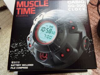 Rare Vintage Casio Digital Watch G - Shock Alarm Muscle Time Gq - 200 90s Lcd Nos