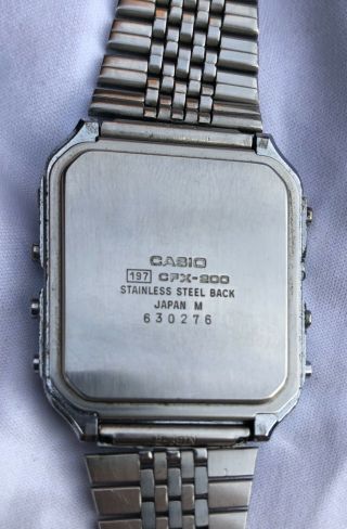 1980 ' s Casio Scientific CFX - 200 Module 197 Men ' s Watch Japan M 2