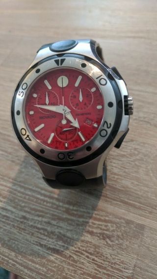 Swiss Movado Series 800 Chronograph Red Dial Men 