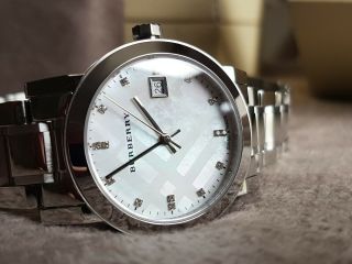 Ladies Watch By Burberry Swiss Made Watch With Diamonds.  Model Bu9125 Stunning