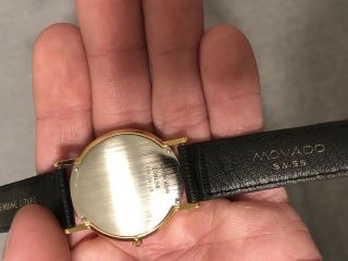 1999 MOVADO Museum Ultra - Thin Men ' s Watch - Model 87 - 40 - 882 - Swiss Vintage 3