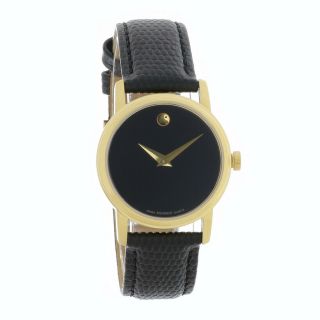 Movado Museum Series Ladies Gold Tone Plated Stainless Quartz Watch 2100006