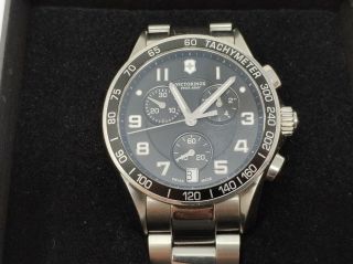 Victorinox Swiss Army 241497 Chronograph Tachymeter Sapphire Crystal Wristwatch