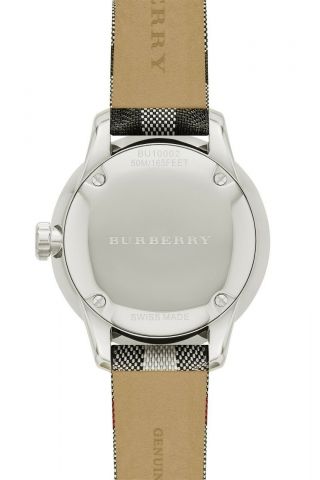 Burberry Silver Dial Stainless Steel Horseferry Check Unisex Swiss Watch BU10002 2