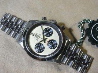 Alpha Per - Daytona Paul Newman Dial Smooth Bezel Chronograph Watch Jubilee Band