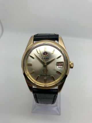 Vintage Rado Green Horse Automatic Gold Plated Red Date 2