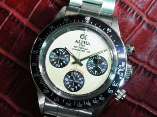 Alpha Daytona Paul Newman Black Insert 3 - Registered Chronograph Watch 2