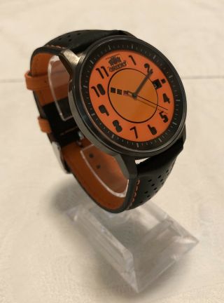 Orient Wv0851er Disk - Rare Orange/black Model,  Extra Leather Band