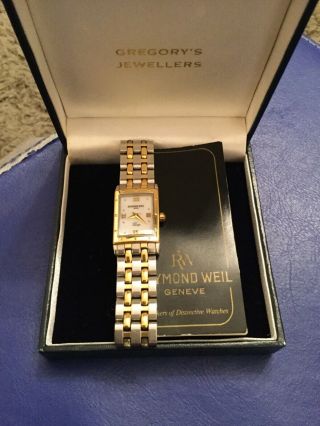 Vintage Raymond Weil Geneve Tango Gold Plated Ladies Wrist Watch Rrp £1,  250