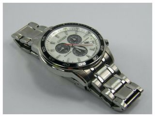 Mens Citizen Eco Drive Perpetual Calendar Chronograph E820 s steel wrist watch 5