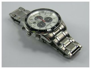 Mens Citizen Eco Drive Perpetual Calendar Chronograph E820 s steel wrist watch 7