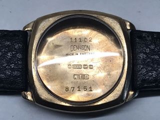 Vintage Rotary 9ct Gold 1942 Swiss 15J 440 Cushion Mens Wrist Watch 24hr Dial 7