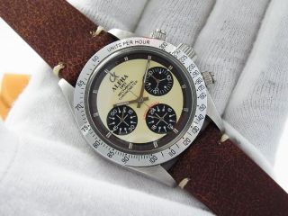 Alpha Watch Daytona Ivory Dial Black Bezel Paul Newman Mechanical Chronograph