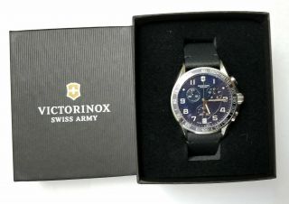 Victorinox Swiss Army Chrono Classic Chronograph Mens Watch 241497 Blue Dial