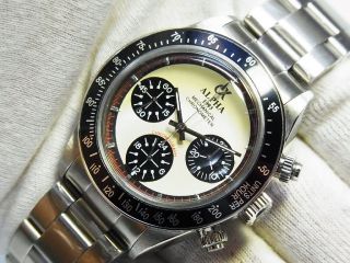 Alpha Watch Daytona Ivory Dial Paul Newman Mechanical 3 Registered Chronograph